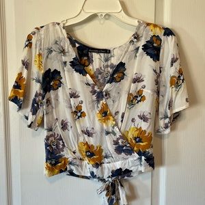 Abercrombie & Fitch Tie Back Floral Blouse